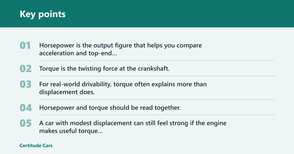 Key points: What engine size does not tell you